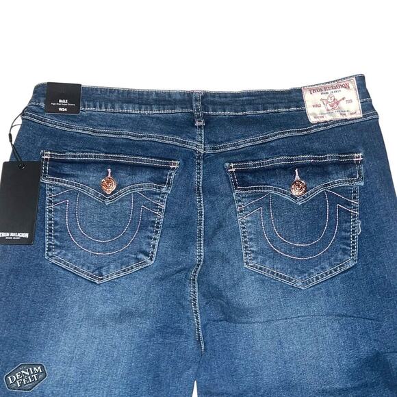 True Religion Women’s HALLE HIGH-WAISTED SUPER SKINNY BLUE DENIM JEANS | NEW!! - Picture 5 of 16